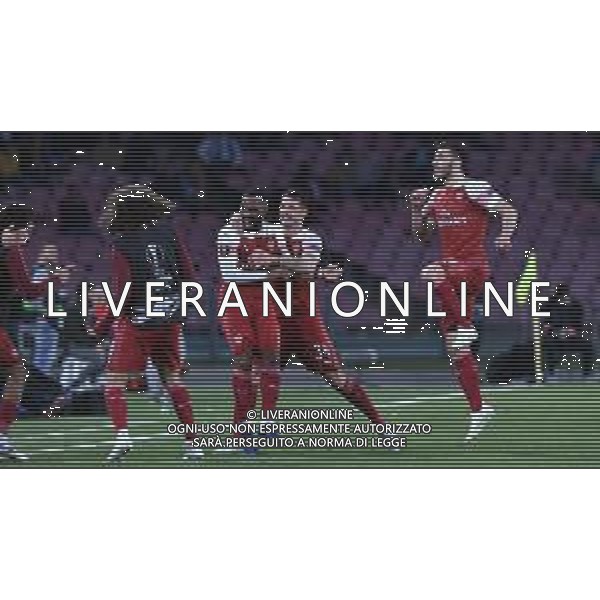 NAPOLI - ARSENAL RITORNO QUARTI DI FINALE EUROPA LEAGUE 18.04.2019 NELLA FOTO ESULTANZA DOPO IL GOL DI ALEXANDRE LACAZETTE ©MOSCA / AGENZIA ALDO LIVERANI SAS