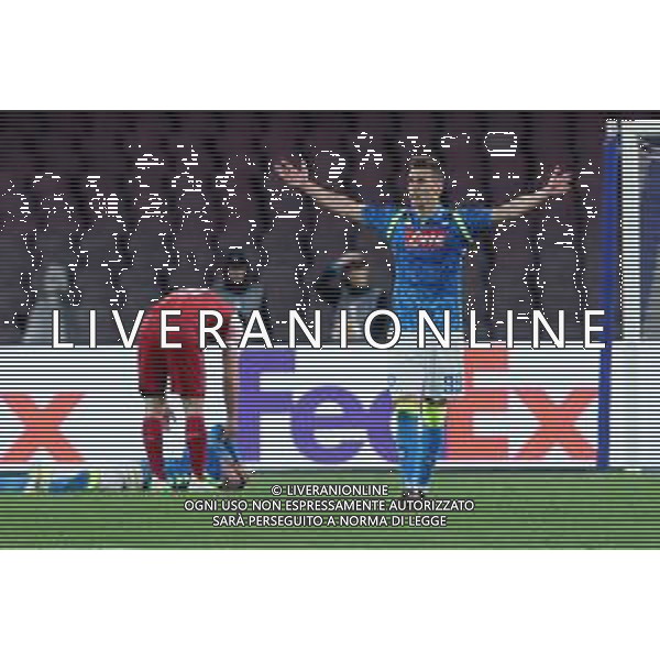 NAPOLI - ARSENAL RITORNO QUARTI DI FINALE EUROPA LEAGUE 18.04.2019 NELLA FOTO ARKADIUSZ MILIK ©MOSCA / AGENZIA ALDO LIVERANI SAS
