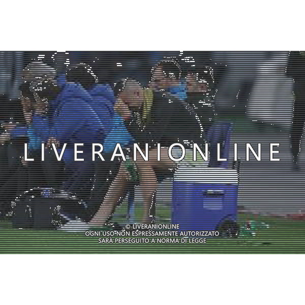 NAPOLI - ARSENAL RITORNO QUARTI DI FINALE EUROPA LEAGUE 18.04.2019 NELLA FOTO INFORTUNIO NIKOLA MAKSIMOVIC ©MOSCA / AGENZIA ALDO LIVERANI SAS