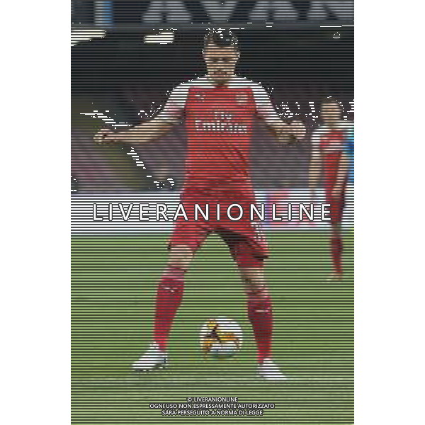 18-04-2019 NAPOLI -ARSENAL EUROPA LEAGUE NELLA FOTO: GRANIT XHAKA FOTO MOSCA, AG.LIVERANI