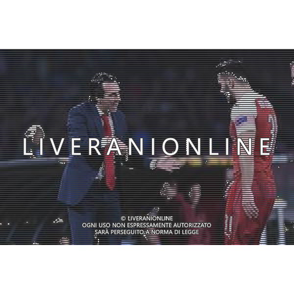 18-04-2019 NAPOLI -ARSENAL EUROPA LEAGUE NELLA FOTO: UNAI EMERY, SEAD KOLASINAC FOTO MOSCA, AG.LIVERANI