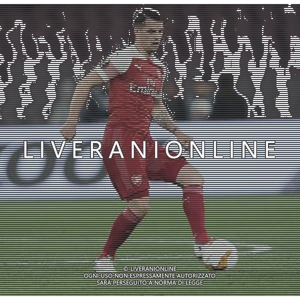 18-04-2019 NAPOLI -ARSENAL EUROPA LEAGUE NELLA FOTO: GRANIT XHAKA FOTO MOSCA, AG.LIVERANI