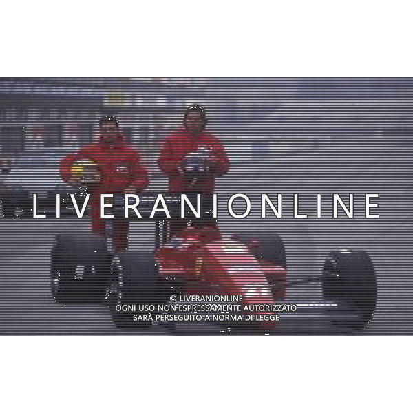 RETROSPETTIVA GERHARD BERGER PILOTA F1 NELLA FOTO GERHARD BERGER NEL 1987 ALLA FERRARI E MICHELE ALBORETO AG ALDO LIVERANI SAS
