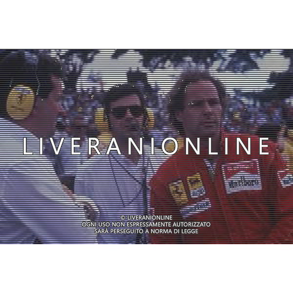 RETROSPETTIVA GERHARD BERGER PILOTA F1 NELLA FOTO GERHARD BERGER NEL 1993 CON LA FERRARI AG ALDO LIVERANI SAS