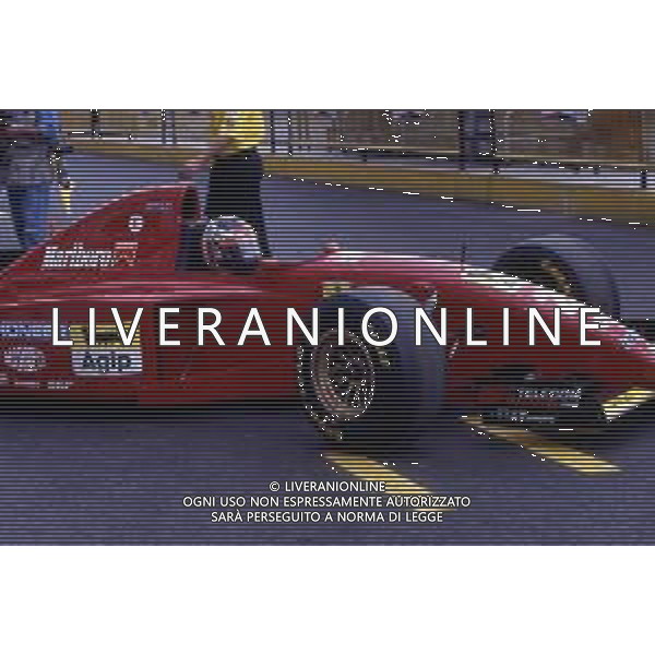 RETROSPETTIVA GERHARD BERGER PILOTA F1 NELLA FOTO GERHARD BERGER NEL 1995 CON LA FERRARI AG ALDO LIVERANI SAS 