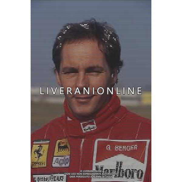 RETROSPETTIVA GERHARD BERGER PILOTA F1 NELLA FOTO GERHARD BERGER NEL 1995 CON LA FERRARI AG ALDO LIVERANI SAS 