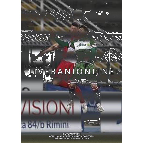 Rimini - Sambenedettese Campionato di calcio serie C girone B - 20/04/2019 nella foto: Rocchi Ludovico (Sambenedettese) Variola Guido (Rimini fc) ©Claudio Zamagni/Agenzia Aldo Liverani s.a.s.
