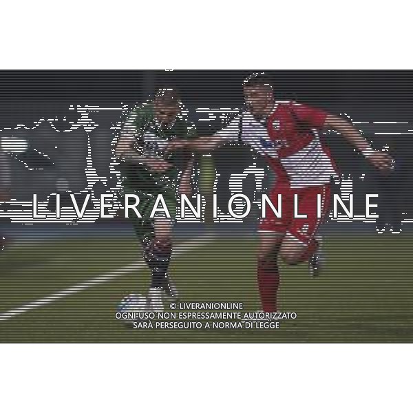 Rimini - Sambenedettese Campionato di calcio serie C girone B - 20/04/2019 nella foto: Rapisarda Francesco (Sambenedettese) Variola Guido (Rimini fc) ©Claudio Zamagni/Agenzia Aldo Liverani s.a.s.
