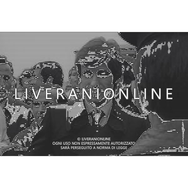 1973 MILANO -ARRIVO DELLA NAZIONALE ITALIANA DI CALCIO DA WEMBLEY DOPO L\'INCONTRO INGHILTERRA -ITALIA 0-1 CON GOAL DI FABIO CAPELLO NELLA FOTO GIANNI RIVERA AG ALDO LIVERANI SAS