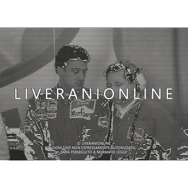 RETROSPETTIVA JEAN ALESI PILOTA F1 NELLA FOTO JEAN ALESI A MONZA NEL 1994 CON JEAN TODT AG ALDO LIVERANI SAS