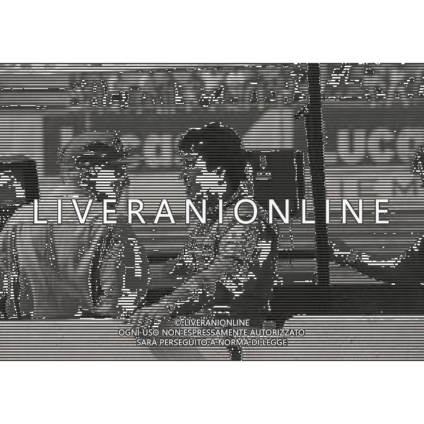 RETROSPETTIVA JEAN ALESI PILOTA F1 NELLA FOTO JEAN ALESI NELL\'ANNO 1995 CON NIKI LAUDA AG ALDO LIVERANI SAS