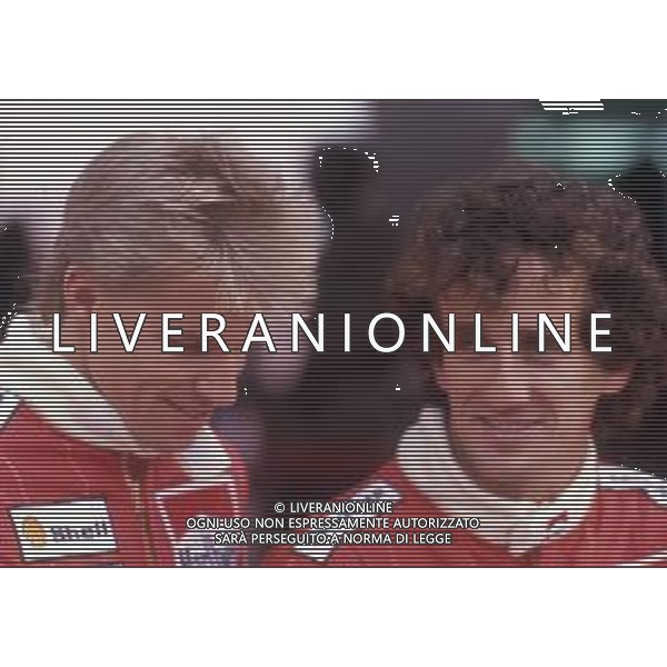 RETROSPETTIVA STEFAN JOHANSSON PILOTA F1 -1986 NELLA FOTO STEFAN JOHANSSON CON LA FERRARI E ALAIN PROST AG ALDO LIVERANI SAS  