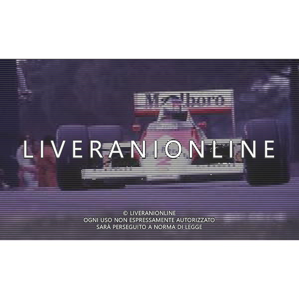 RETROSPETTIVA STEFAN JOHANSSON PILOTA F1 -1987 NELLA FOTO STEFAN JOHANSSON CON LA MC LAREN AG ALDO LIVERANI SAS  