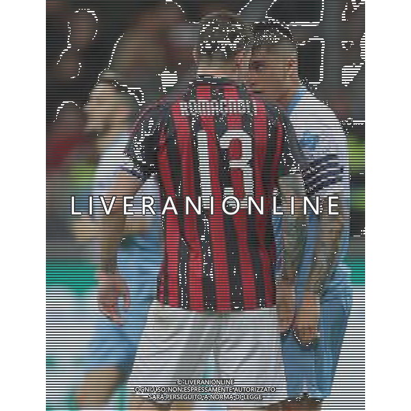 Coppa Italia TIM Cup 2018/2019 Semifinale Ritorno Milano - 24.04.2019 Milan-Lazio Nella Foto: scontro tra joaquin correa e alessio romagnoli /Ph.Vitez-Ag. Aldo Liverani