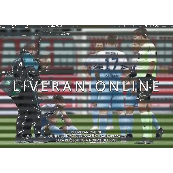 Coppa Italia TIM Cup 2018/2019 Semifinale Ritorno Milano - 24.04.2019 Milan-Lazio Nella Foto: Sergej Milinkovic-savic a terra infortunato /Ph.Vitez-Ag. Aldo Liverani