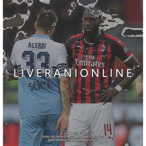 Coppa Italia TIM Cup 2018/2019 Semifinale Ritorno Milano - 24.04.2019 Milan-Lazio Nella Foto: Tiemoue\' Bakayoko e Francesco Acerbi /Ph.Vitez-Ag. Aldo Liverani