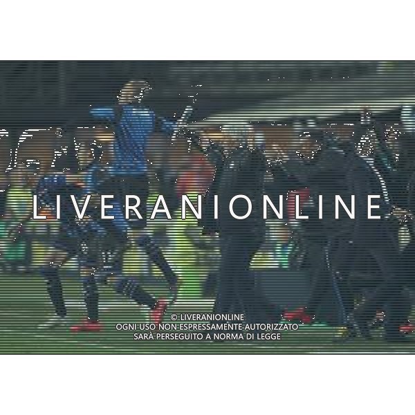 Coppa Italia TIM Cup 2018/2019 Semifinale Ritorno Bergamo - 25.04.2019 Atalanta-Fiorentina Nella Foto: esultanza di gian piero gasperini che festeggia la vittoria a fine gara /Ph.Vitez-Ag. Aldo Liverani