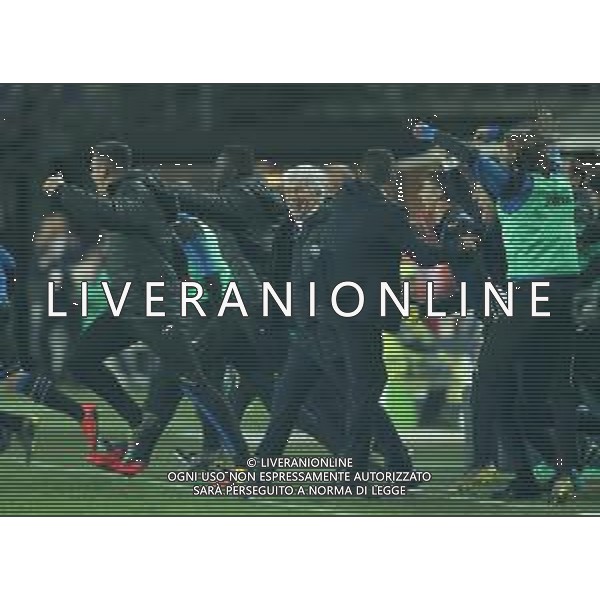 Coppa Italia TIM Cup 2018/2019 Semifinale Ritorno Bergamo - 25.04.2019 Atalanta-Fiorentina Nella Foto: esultanza di gian piero gasperini che festeggia la vittoria a fine gara /Ph.Vitez-Ag. Aldo Liverani
