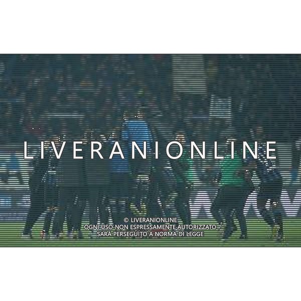 Coppa Italia TIM Cup 2018/2019 Semifinale Ritorno Bergamo - 25.04.2019 Atalanta-Fiorentina Nella Foto: esultanza dei giocatori dell’atalanta che festeggiano la vittoria a fine gara /Ph.Vitez-Ag. Aldo Liverani