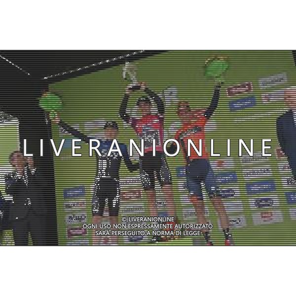 26-04-2019 Tour Of The Alps; Tappa 05 Caldaro - Bolzano; 2019, Bahrain - Merida; 2019, Team Sky; Nibali, Vincenzo; Geoghegan, Hart Tao; Sivakov, Pavel; Bolzano; ©SIROTTI / AGENZIA ALDO LIVERANI SAS
