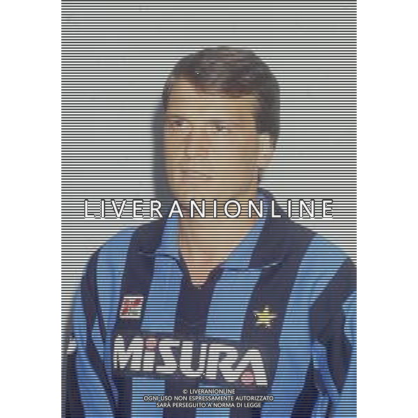 RETROSPETTIVA MARCO TARDELLI CALCIATORE NELLA FOTO MARCO TARDELLI CON LA MAGLIA DELL\'INTER 1985-1986 AG ALDO LIVERANI SAS 