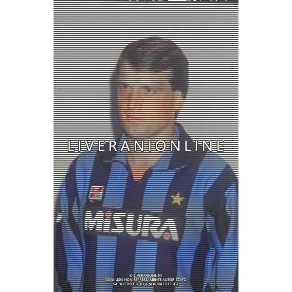 RETROSPETTIVA MARCO TARDELLI CALCIATORE NELLA FOTO MARCO TARDELLI CON LA MAGLIA DELL\'INTER 1985-1986 AG ALDO LIVERANI SAS 