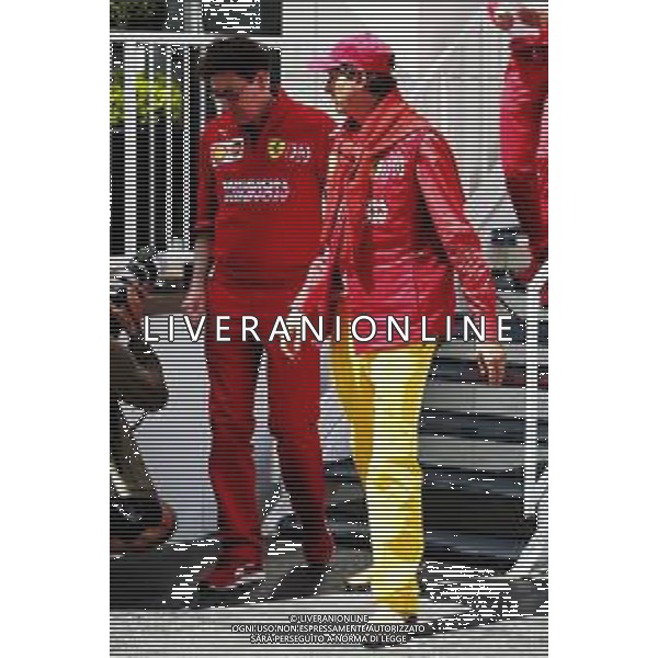 (L to R): Mattia Binotto (ITA) Ferrari Team Principal with John Elkann (ITA) FIAT Chrysler Automobiles Chairman. 28.04.2019. Formula 1 World Championship, Rd 4, Azerbaijan Grand Prix, Baku Street Circuit, Azerbaijan, Race Day. AG ALDO LIVERANI SAS-ONLY ITALY