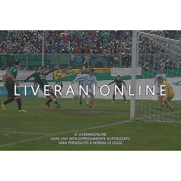 Calcio Serie C Gir.B: Pordenone Vs Giana Erminio, stadio Ottavio Bottecchia Pordenone (PN), 28 aprile 2019 Il Gol di Candellone © ALESSIO MARINI / AGENZIA ALDO LIVERANI SAS