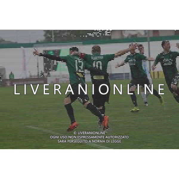 Calcio Serie C Gir.B: Pordenone Vs Giana Erminio, stadio Ottavio Bottecchia Pordenone (PN), 28 aprile 2019 esultanza dopo il gol di Ciurria © ALESSIO MARINI / AGENZIA ALDO LIVERANI SAS