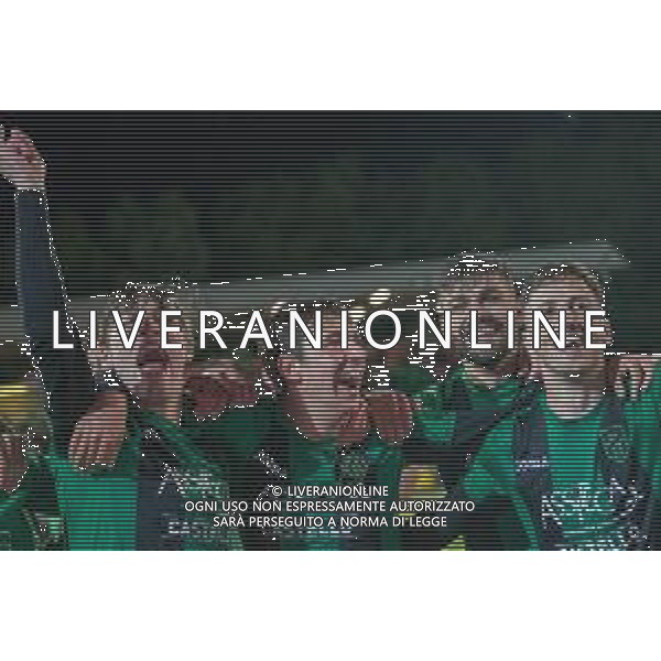 Calcio Serie C Gir.B: Pordenone Vs Giana Erminio, stadio Ottavio Bottecchia Pordenone (PN), 28 aprile 2019 Esultanza festeggiamenti per la promozione in Serie B © Alessio Marini / AGENZIA ALDO LIVERANI SAS
