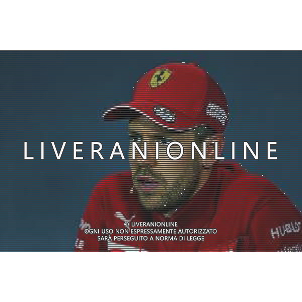 Sebastian Vettel (GER) Ferrari in the FIA Press Conference. 28.04.2019. Formula 1 World Championship, Rd 4, Azerbaijan Grand Prix, Baku Street Circuit, Azerbaijan, Race Day. AG ALDO LIVERANI SAS-ONLY ITALY