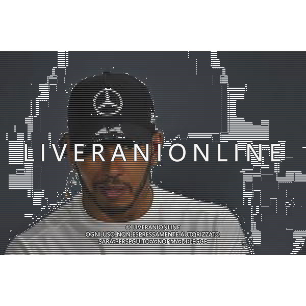 Lewis Hamilton (GBR) Mercedes AMG F1 in the post race FIA Press Conference. 28.04.2019. Formula 1 World Championship, Rd 4, Azerbaijan Grand Prix, Baku Street Circuit, Azerbaijan, Race Day. AG ALDO LIVERANI SAS-ONLY ITALY