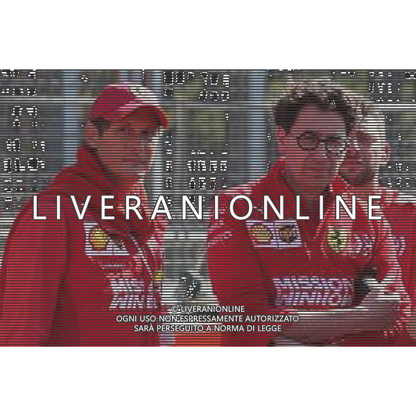 John Elkann (ITA) FIAT Chrysler Automobiles Chairman and Mattia Binotto (ITA) Ferrari Team Principal. 28.04.2019. Formula 1 World Championship, Rd 4, Azerbaijan Grand Prix, Baku Street Circuit, Azerbaijan, Race Day. AG ALDO LIVERANI SAS-ONLY ITALY