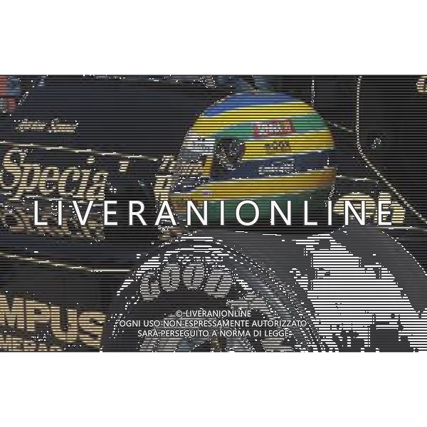 IMOLA 01 05 2019 AYRTON SENNA DAY 25 ANNIVERSARIO DALLA MORTE DI AYRTON SENNA A IMOLA 1994-2019 NELLA FOTO FORMULA E CASCO DI SENNA FOTO GIANNI SANNA-AG ALDO LIVERANI SAS