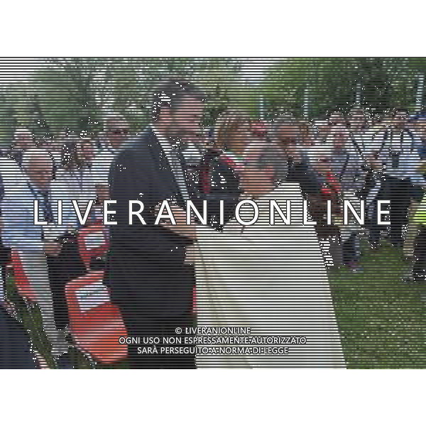 IMOLA 01 05 2019 AYRTON SENNA DAY 25 ANNIVERSARIO DALLA MORTE DI AYRTON SENNA A IMOLA 1994-2019 NELLA FOTO UBERTO SELVATICO ESTENSE PRESIDENTE FORMULA IMOLA E DON NATALE TOMBA FOTO GIANNI SANNA-AG ALDO LIVERANI SAS