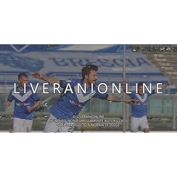 esultanza gol 1-0 di Daniele Dessena, Brescia - Ascoli partita di serie B, Brescia 1 maggio 2019. AG ALDO LIVERANI SAS