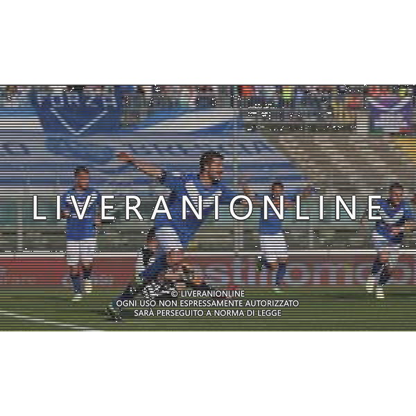 esultanza gol 1-0 di Daniele Dessena, Brescia - Ascoli partita di serie B, Brescia 1 maggio 2019. AG ALDO LIVERANI SAS