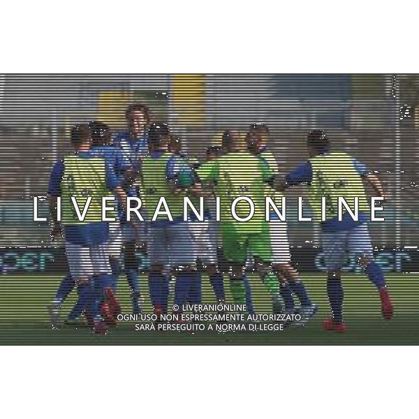 esultanza gol 1-0 di Daniele Dessena, Brescia - Ascoli partita di serie B, Brescia 1 maggio 2019. AG ALDO LIVERANI SAS