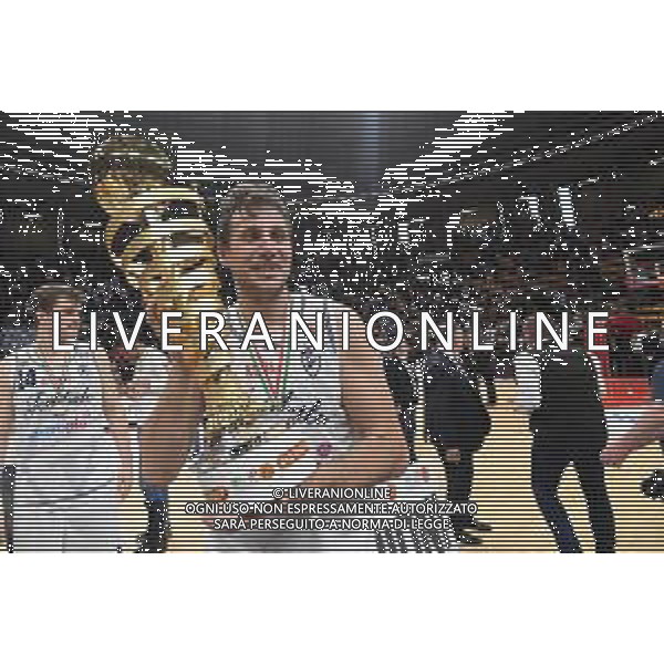 Fortitudo BOLOGNA - Virtus ROMA Finale campionato Basket Serie A2 PalaDozza 01.05.2019 nella foto premiazione Fortitudo Campione d\'Italia - Promozione Stefano Mancinelli ©OPTIMAFOTO / AGENZIA ALDO LIVERANI SAS