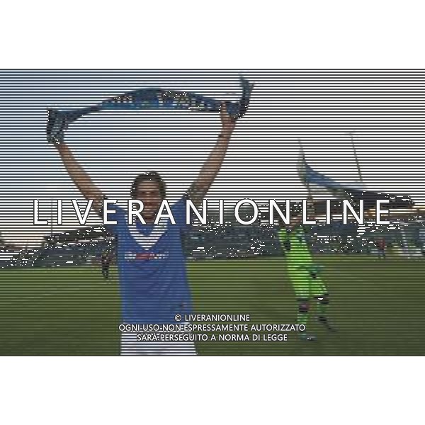 esultanza a fine partita di Ernesto Torregrossa , Brescia - Ascoli partita di serie B, Brescia 1 maggio 2019. AG ALDO LIVERANI SAS