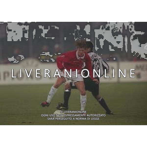 10-12-1997 TORINO-COPPA CAMPIONI JUVENTUS -MANCHESTER UNITED 1-0 NELLA FOTO DAVID BECKHAM AG ALDO LIVERANI SAS