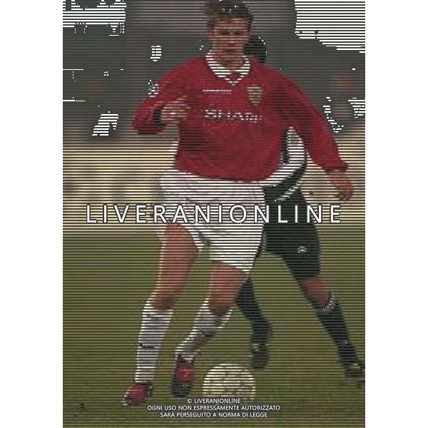 10-12-1997 TORINO-COPPA CAMPIONI JUVENTUS -MANCHESTER UNITED 1-0 NELLA FOTO DAVID BECKHAM AG ALDO LIVERANI SAS