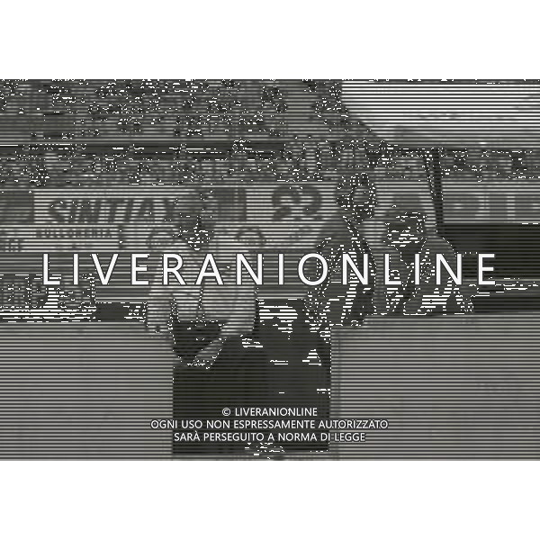 1993 GP MONZA F1 PROVE NELLA FOTO SANTE GHEDINI E NIKI LAUDA AG ALDO LIVERANI SAS