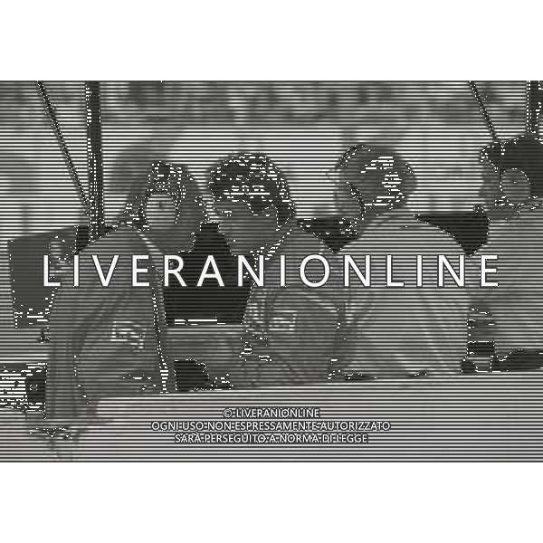 1993 GP MONZA F1 PROVE NELLA FOTO JEAN ALESI CON L\'INGEGNERE LOMBARDI CLAUDIO AG ALDO LIVERANI SAS