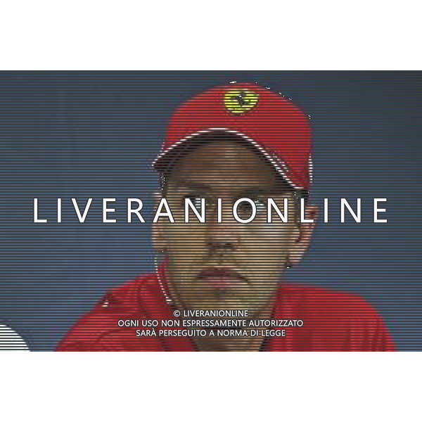 Sebastian Vettel (GER) Ferrari in the FIA Press Conference. 09.05.2019. Formula 1 World Championship, Rd 5, Spanish Grand Prix, Barcelona, Spain, Preparation Day. AG ALDO LIVERANI SAS-ONLY ITALY