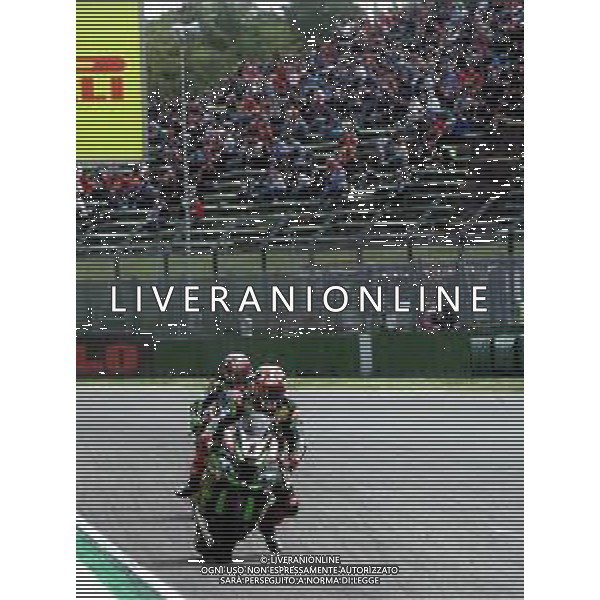 IMOLA 11 05 2019 SUPERBIKE IMOLA SABATO NELLA FOTO JONATHAN REA SUPERPOLE E LEON HASLAM FOTO GIANNI SANNA-AG ALDO LIVERANI SAS