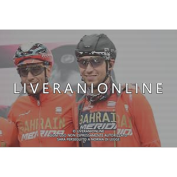 12-05-2019 Giro D\'italia; Tappa 02 Bologna - Fucecchio; 2019, Bahrain - Merida; Nibali, Vincenzo; Nibali, Antonio; Bologna Piazza Maggiore; - PARTENZA ©SIROTTI / AGENZIA ALDO LIVERANI SAS
