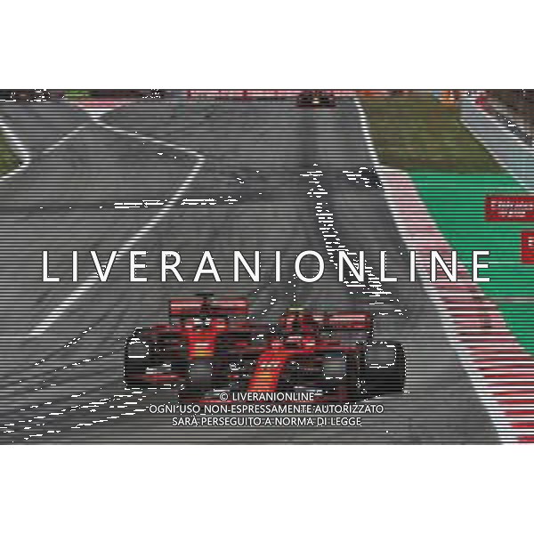 Charles Leclerc (MON) Ferrari SF90 passes team mate Sebastian Vettel (GER) Ferrari SF90. 12.05.2019. Formula 1 World Championship, Rd 5, Spanish Grand Prix, Barcelona, Spain, Race Day. AG ALDO LIVERANI-ONLY ITALY