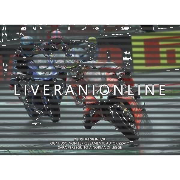 IMOLA 12 05 2019 SUPERBIKE GARA DUE ANNULLATA PER LA PIOGGIA NELLA FOTO CHAZ DAVIES E MARCO MELANDRI GIRO DI ALLINEAMENTO ©SANNA / AGENZIA ALDO LIVERANI SAS