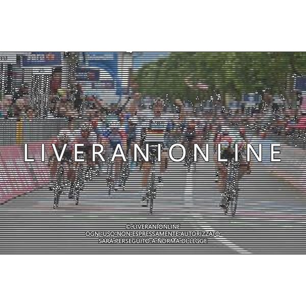 12-05-2019 Giro D\'italia; Tappa 02 Bologna - Fucecchio; 2019, Bora - Hansgrohe; Ackermann, Pascal; Fucecchio; - ARRIVO E PODIO ©SIROTTI / AGENZIA ALDO LIVERANI SAS